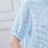 ギンガムチェックパフ袖ブラウス | alotta | 詳細画像8 