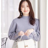 ゴールドボタンパフ袖もっちりニット    | alotta | 詳細画像10 