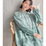 ブルー | 刺しゅうの大人シャツワンピース | Viola e Viola