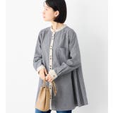 ネイビーストライプ | クレリックデザインフレアーチュニック | Viola e Viola