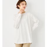 ホワイト | あったか綿１００％チュニックＴシャツ | Viola e Viola