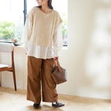 レイヤード風ケーブル編みニットトップス | Viola e Viola | 詳細画像4 