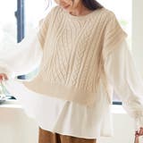 レイヤード風ケーブル編みニットトップス | Viola e Viola | 詳細画像5 