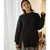 ブラック | 機能付サイドスリットハイネックニット | Viola e Viola