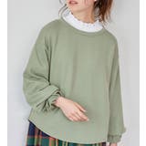 グリーン | 裏ファー袖タックプルオーバー | Viola e Viola
