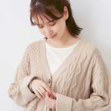 オフホワイト | 機能付もっちり裏起毛トップスクルーネック | Viola e Viola