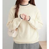 衿元パール調配色ミラノリブニット | alotta | 詳細画像10