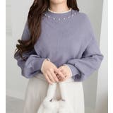 衿元パール調配色ミラノリブニット | alotta | 詳細画像16