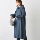 スモーキーブルー | 細コーデュロイパーカーワンピース | Viola e Viola