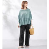 綿ストレッチワイドパンツ | Viola e Viola | 詳細画像8 