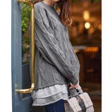 オーガンジー裾フリルケーブル柄ニット | alotta | 詳細画像24