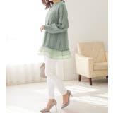 オーガンジー裾フリルケーブル柄ニット | alotta | 詳細画像28