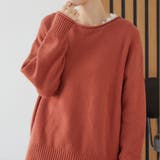 テラコッタ | 綿100%鹿の子編みゆるニット | Viola e Viola