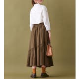 綿起毛素材ななめティアードスカート | Viola e Viola | 詳細画像8 