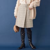 オフホワイト | ラメツイードラップ風ミニスカート     | alotta