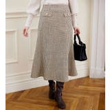 ブラウン | ツイード金ボタンマーメイドスカート    | alotta