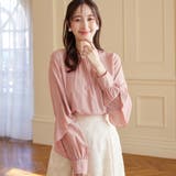 ピンク | フリル袖プチハイネックブラウス      | alotta