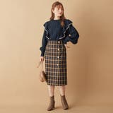 ラップデザインチェック柄タイトスカート  | alotta | 詳細画像8 