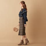 ラップデザインチェック柄タイトスカート  | alotta | 詳細画像9 