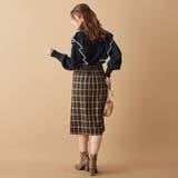 ラップデザインチェック柄タイトスカート  | alotta | 詳細画像10 