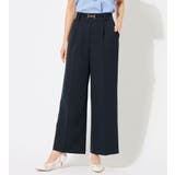 ネイビー | ビット付ワイドパンツ | alotta