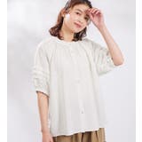 オフホワイト | ふんわりタック袖ブラウス | Viola e Viola