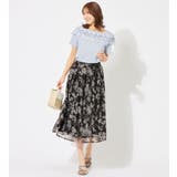 ウエストリボン付花柄フレアースカート | alotta | 詳細画像8 