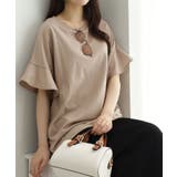 さらひやコットン袖異素材ゆるトップスTシャツ | Viola e Viola | 詳細画像1