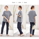 さらひやコットン袖異素材ゆるトップスTシャツ | Viola e Viola | 詳細画像6