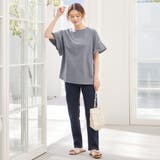 さらひやコットン袖異素材ゆるトップスTシャツ | Viola e Viola | 詳細画像8