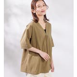 綿１００％Ⅴネックブラウス | Viola e Viola | 詳細画像1 