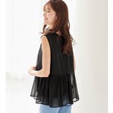 インナー付ノースリーブペプラムブラウス | alotta | 詳細画像10 