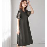 ダークグレーチェック | 【５つの機能付】袖シフォンＡラインワンピ | Viola e Viola