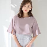 さらひやコットンパール調デザインＴシャツ | alotta | 詳細画像6 