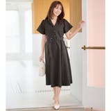 ベルト付オープンカラーフレアーワンピース | alotta | 詳細画像11 