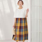 ブラウンケイチェック | ひんやりコーデ楽ちんドッキングワンピ―ス | Viola e Viola