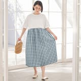 ブルーグレーギンガム | ひんやりコーデ楽ちんドッキングワンピ―ス | Viola e Viola