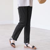 ブラック | のび心地デニムチュニックパンツ | Viola e Viola