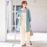 スモーキーブルー | ひんやり冷感カーディガン＜ロング丈＞ | Viola e Viola