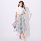 花柄アソートオーガンジーフレアースカート | alotta | 詳細画像9 