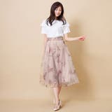 花柄アソートオーガンジーフレアースカート | alotta | 詳細画像11 