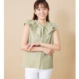 サッカー素材ラッフルブラウス | alotta | 詳細画像11 