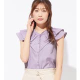 サッカー素材ラッフルブラウス | alotta | 詳細画像1 