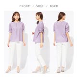 サッカー素材袖タックブラウス | alotta | 詳細画像3 