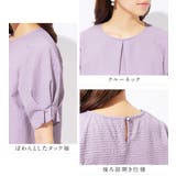 サッカー素材袖タックブラウス | alotta | 詳細画像4 