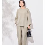 サンドベージュ | リネンライクパンツセットアップ | Viola e Viola