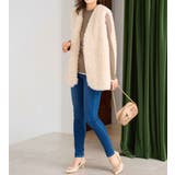 もっちりタッチバイカラー袖金ボタンニット | alotta | 詳細画像12 