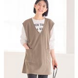 Vネックポケット付きロングベスト | Viola e Viola | 詳細画像1