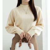 アイボリー | カシミヤタッチミニケーブルニット | alotta