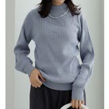 ライトブルー | カシミヤタッチミニケーブルニット | alotta